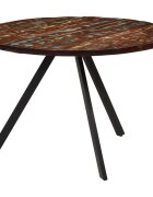 vidaXL Трапезна маса 110x75 cм регенерирано дърво масив