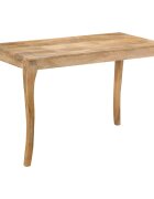 vidaXL Трапезна маса 118x60x76 cм мангово дърво масив