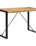 vidaXL Трапезна маса 120x55x76 cм грубо мангово дърво масив