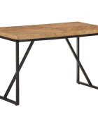 vidaXL Трапезна маса 120x60x76 см акациево и мангово дърво масив