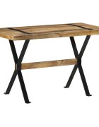 vidaXL Трапезна маса 120x60x76 см грубо мангово дърво