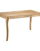vidaXL Трапезна маса 135x75x76 cм мангово дърво масив