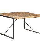 vidaXL Трапезна маса 140x140x75 cм грубо мангово дърво