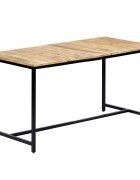 vidaXL Трапезна маса 140x70x75 cм грубо мангово дърво масив