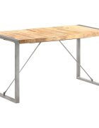 vidaXL Трапезна маса 140x70x75 cм грубо мангово дърво масив