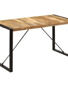 vidaXL Трапезна маса 140x70x75 cм мангово дърво масив