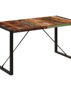 vidaXL Трапезна маса 140x70x75 cм регенерирано дърво масив