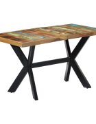 vidaXL Трапезна маса 140x70x75 cм регенерирано дърво масив