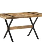 vidaXL Трапезна маса 140x70x76 cм грубо мангово дърво