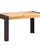 vidaXL Трапезна маса 140x70x76 cм грубо мангово дърво масив