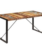 vidaXL Трапезна маса 160x80x75 cм регенерирано дърво масив