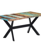 vidaXL Трапезна маса 160x80x75 cм регенерирано дърво масив