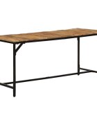 vidaXL Трапезна маса 160x80x75 см грубо мангово дърво масив