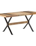 vidaXL Трапезна маса 160x80x76 см грубо мангово дърво
