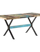vidaXL Трапезна маса 160x80x76 см регенерирано дърво масив