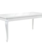vidaXL Трапезна маса 179x89x81 см висок гланц бяла