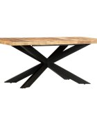 vidaXL Трапезна маса 180x90x76 cм грубо мангово дърво масив