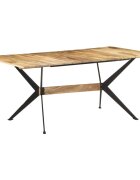 vidaXL Трапезна маса 180x90x76 cм мангово дърво масив