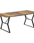 vidaXL Трапезна маса 180x90x76 см регенерирано дърво масив