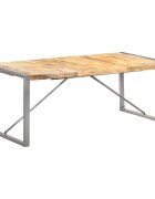 vidaXL Трапезна маса 200x100x75 cм грубо мангово дърво масив
