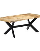 vidaXL Трапезна маса 200x100x75 cм мангово дърво масив