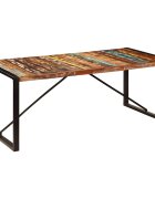 vidaXL Трапезна маса 200x100x75 cм регенерирано дърво масив