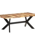 vidaXL Трапезна маса 200x100x75 см масивно дърво с меден финиш