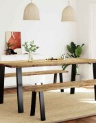 vidaXL Трапезна маса 200x90x75 см акациево дърво масив