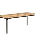 vidaXL Трапезна маса 220x100x76 см грубо мангово дърво
