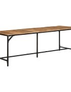 vidaXL Трапезна маса 220x90x75 cм мангово грубо дърво масив