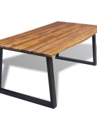 vidaXL Трапезна маса акациево дърво масив 200x90 см