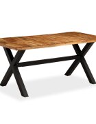 vidaXL Трапезна маса акациево и мангово дърво масив 180x90x76 cм