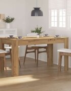 vidaXL Трапезна маса Artisan Oak 140x745x76 cm Инженерна дървесина