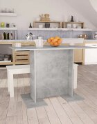 vidaXL Трапезна маса бетонно сива 110x60x75 см инженерно дърво