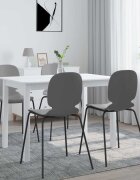 vidaXL Трапезна маса бяла 114x71x75 cм каучуково дърво масив