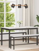 vidaXL Трапезна маса Бяло 140 x 80 x 75 cm Солидно борово дърво