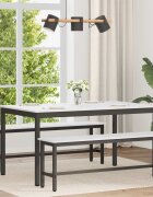 vidaXL Трапезна маса Бяло 150 x 90 x 75 cm Солидно борово дърво