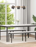vidaXL Трапезна маса Бяло 180 x 90 x 75 cm Солидно борово дърво