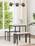 vidaXL Трапезна маса Бяло 60 x 60 x 75 cm Солидно борово дърво