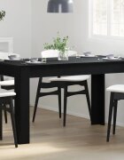 vidaXL Трапезна маса Черен дъб 140 x 745 x 76 см Инженерна дървесина