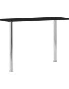 vidaXL Трапезна маса черна 120x60x75 см закалено стъкло