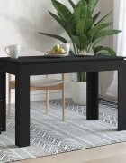vidaXL Трапезна маса черна 120x60x76 см инженерно дърво