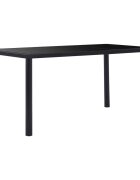 vidaXL Трапезна маса черна 160x80x75 см закалено стъкло