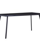 vidaXL Трапезна маса черна 180x90x75 см закалено стъкло