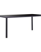 vidaXL Трапезна маса черна 180x90x75 см закалено стъкло