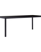 vidaXL Трапезна маса черна 200x100x75 см закалено стъкло