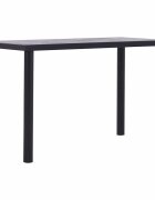 vidaXL Трапезна маса черно и бетонно сиво 120x60x75 см МДФ