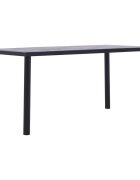 vidaXL Трапезна маса черно и бетонно сиво 160x80x75 см МДФ