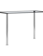 vidaXL Трапезна маса черно и прозрачно 120x60x75 см закалено стъкло