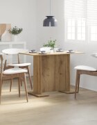 vidaXL Трапезна маса дъб артизан 110x60x75 см ПДЧ